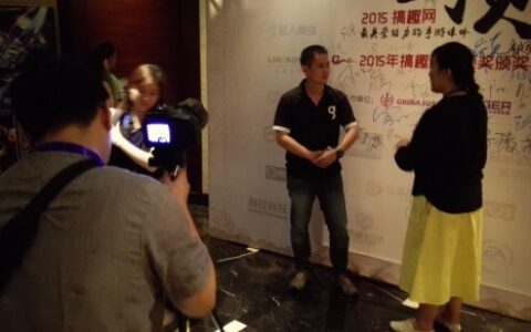 金顶奖颁奖典礼结束 搞趣网接受韩国知名媒体采访