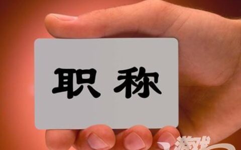 动漫游戏人可评职称 然而并没有什么用