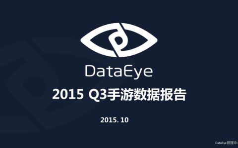 【Game Data】DataEye2015Q3手游数据报告