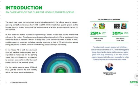 Newzoo发布最新数据报告 详解东西方移动电竞