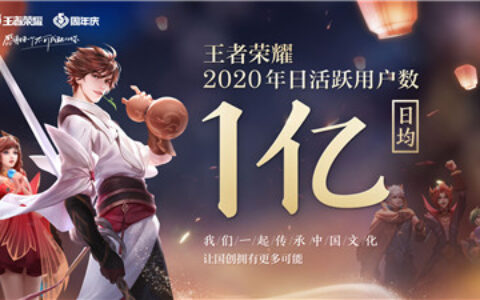 王者荣耀日活跃用户日均1亿，中国自研创造全球历史