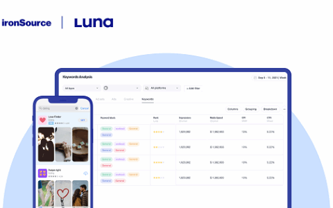 ironSource Luna 推出苹果搜索广告限时优惠，注册即享 3 个月免费服务