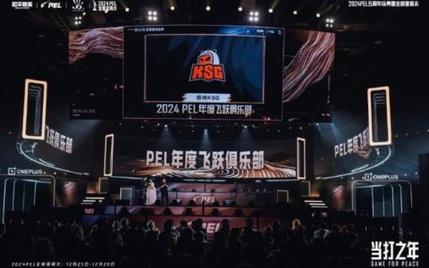 苏州KSG和平精英分部当选2024PEL年度飞跃俱乐部
