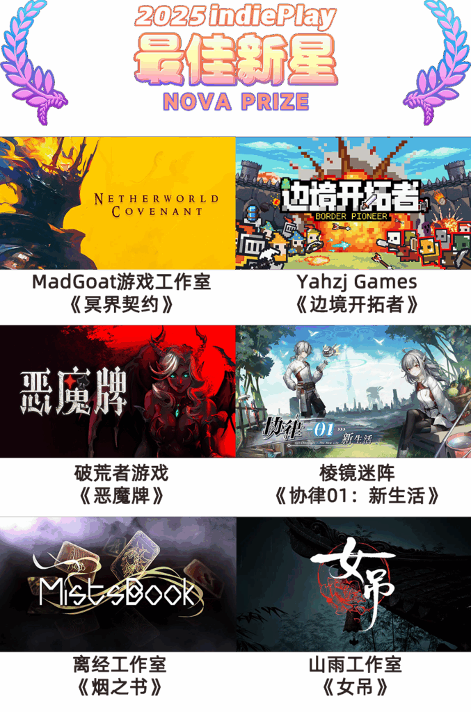2025 indiePlay中国独立游戏大赛入围名单公布！
