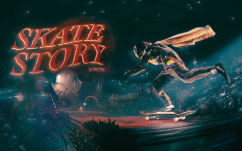 《滑板故事》今日正式发售，抓起你的滑板，踏上吞食月亮的地狱滑行！