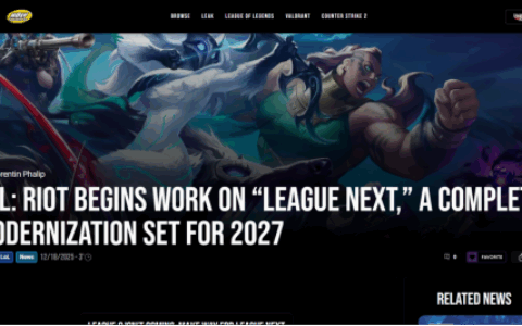 《英雄联盟》2027年将迎“League Next”重大更新