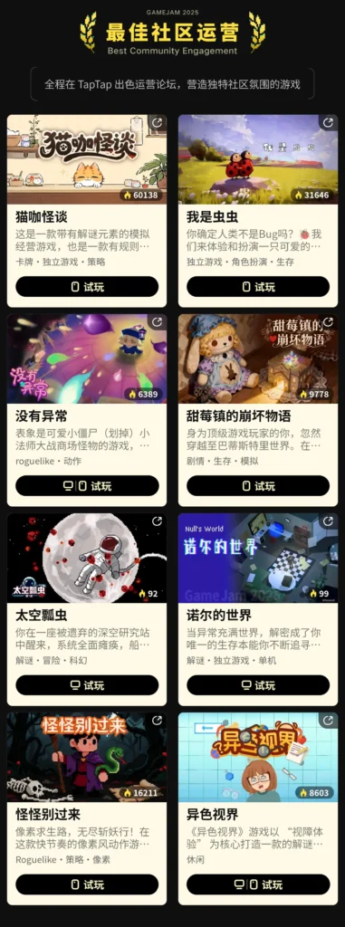 在代码里写诗，2025聚光灯21天GameJam大奖公布！