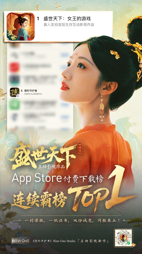 CCTV3年终盘点,2025年剧集+游戏跨界融合代表作品《盛世天下》媚娘篇再度登上央视舞台,互动影视成为行业未来新方向