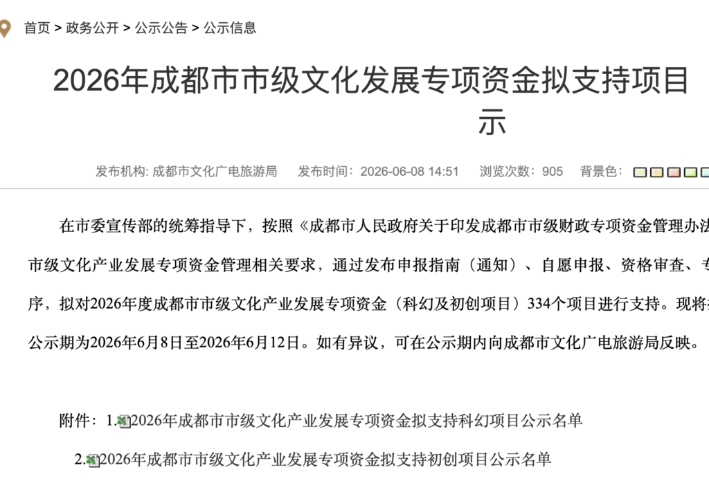 成都公示200多家数字文创企业获得政府资金扶持 《烽火与炊烟》《时光旅行社》等游戏在列