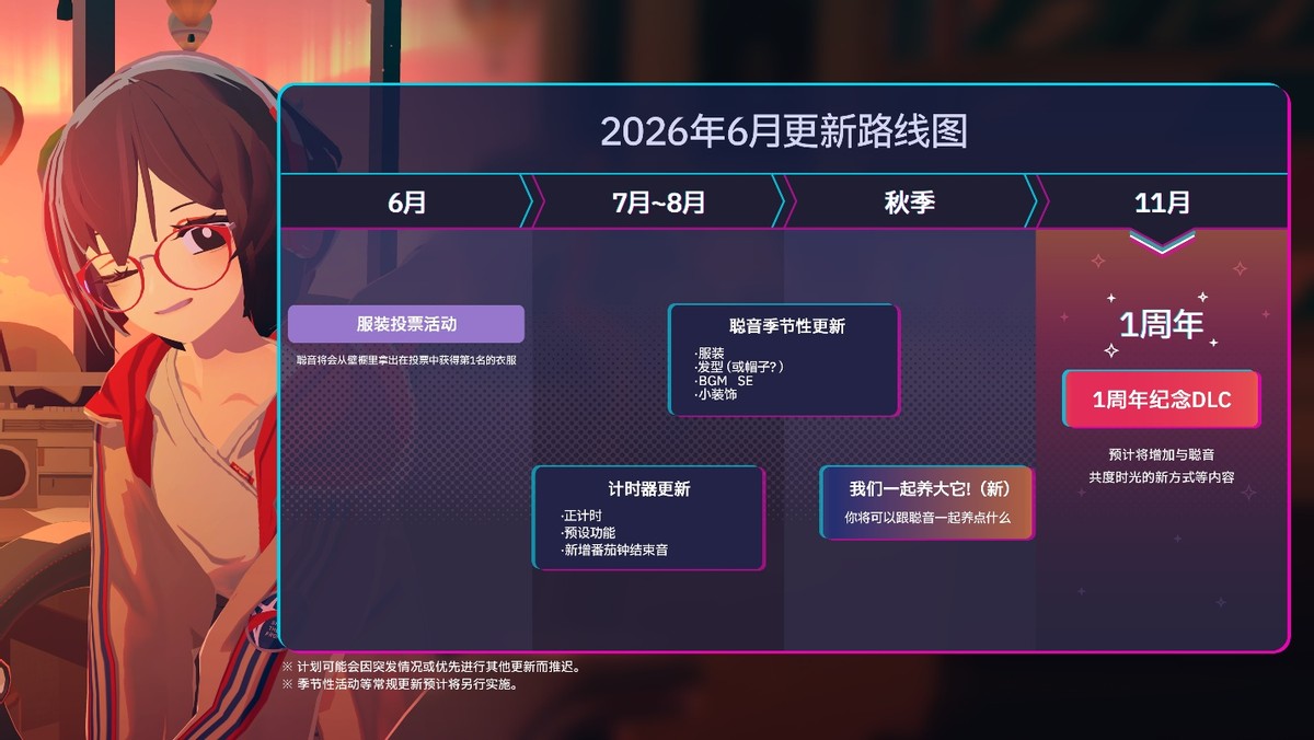 《放松时光:与你共享Lo-Fi故事》公布新版更新路线图,推出“换季更衣”更新并开启特惠