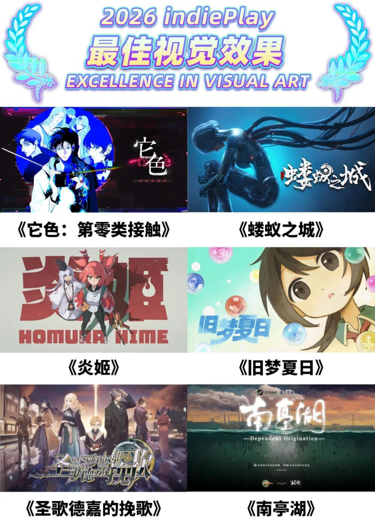 2026 indiePlay中国独立游戏大赛入围名单公布!
