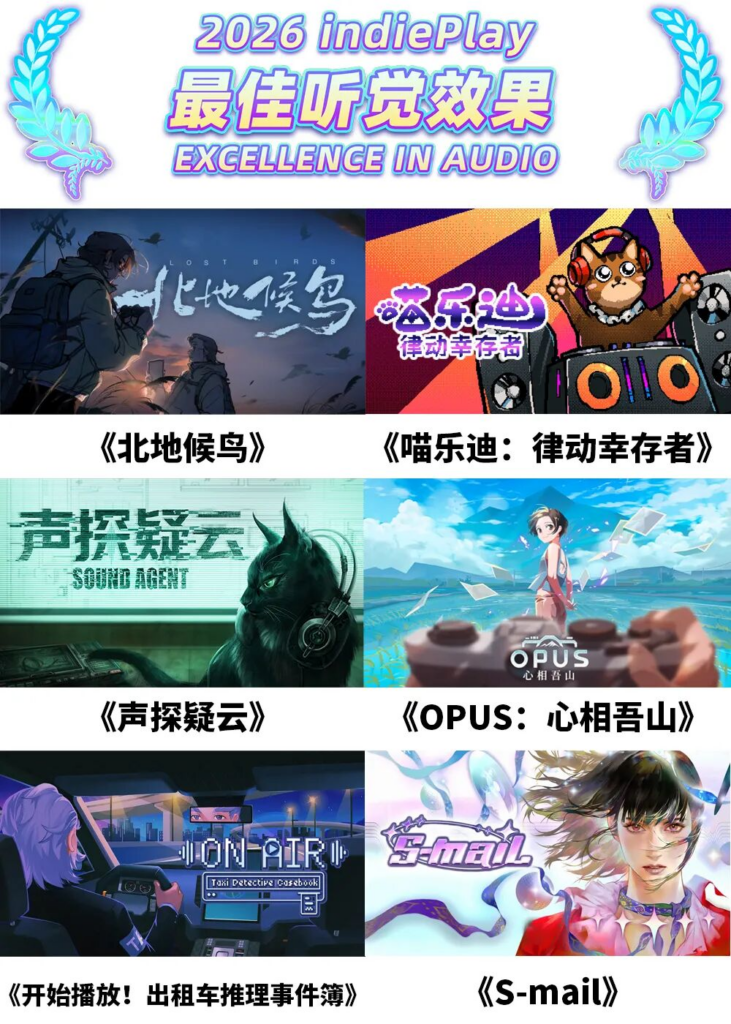 2026 indiePlay中国独立游戏大赛入围名单公布!