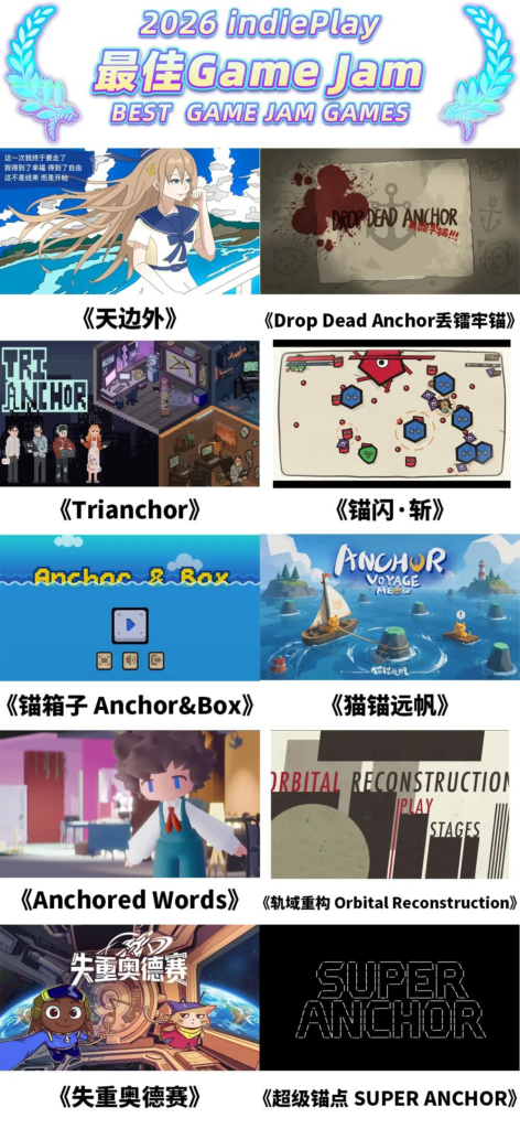 2026 indiePlay中国独立游戏大赛入围名单公布!
